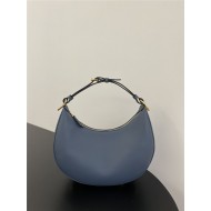 Fendigraphy Small Leather Bag Grey-Blue High