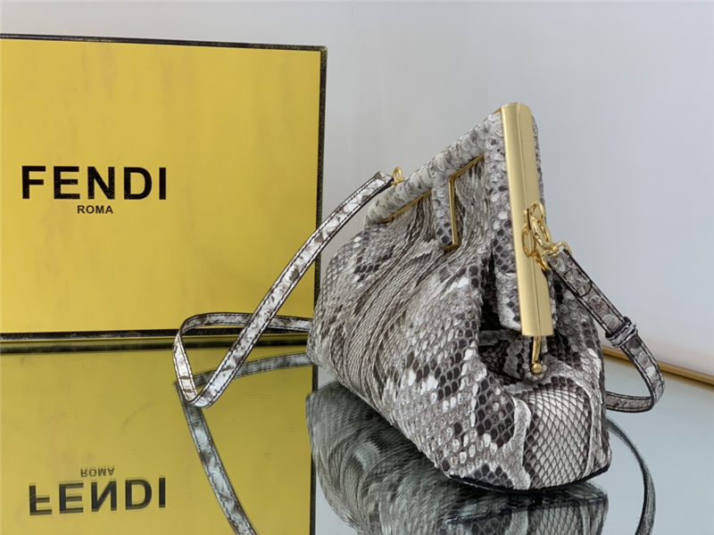 Fendi First Small python leather bag Natural High