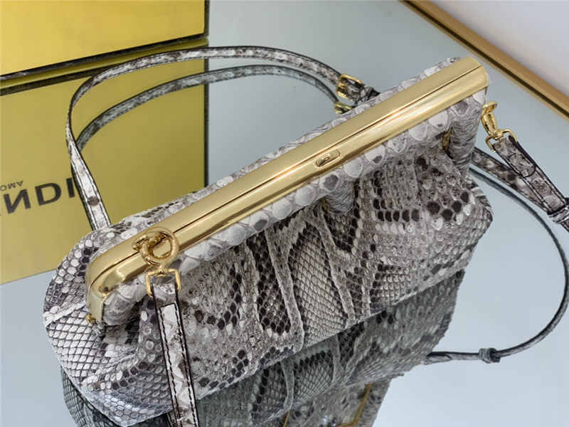 Fendi First Small python leather bag Natural High