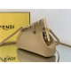 Fendi First Small Leather Bag with exotic details Beige High