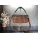 Fendi BAGUETTE Bag Interlace Brown Mid