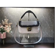 Fendi BAGUETTE Bag Interlace White Mid