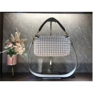 Fendi BAGUETTE Bag Interlace White Mid