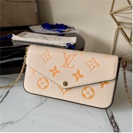 Louis Vuitton FÉLICIE POCHETTE Monogram Empreinte Cream/Saffron High