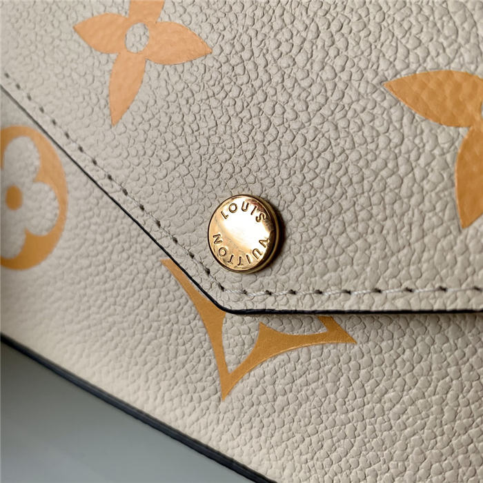 Louis Vuitton FÉLICIE POCHETTE Monogram Empreinte Cream/Saffron High