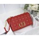 Dior LARGE CARO BAG Calfskin Red mid