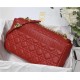 Dior LARGE CARO BAG Calfskin Red mid