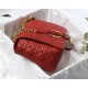 Dior LARGE CARO BAG Calfskin Red mid