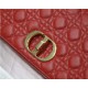 Dior LARGE CARO BAG Calfskin Red mid