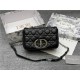 Dior SMALL CARO BAG Calfskin Black mid