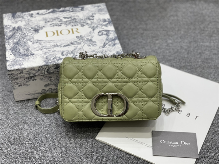 Dior SMALL CARO BAG Calfskin Green mid