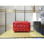 Dior SMALL CARO BAG Calfskin Red mid