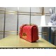 Dior SMALL CARO BAG Calfskin Red mid