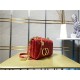 Dior SMALL CARO BAG Calfskin Red mid