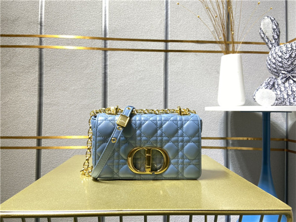 Dior SMALL CARO BAG Calfskin Blue mid