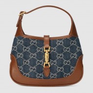 Jackie 1961 mini shoulder bag jacquard denim mid