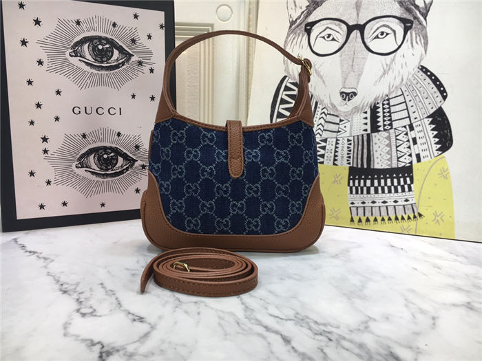 Jackie 1961 mini shoulder bag jacquard denim mid