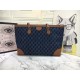 Ophidia GG medium tote jacquard denim mid