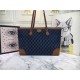 Ophidia GG medium tote jacquard denim mid