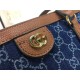 Ophidia GG medium tote jacquard denim mid