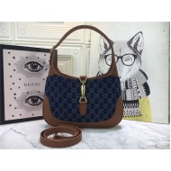 Jackie 1961 small shoulder bag jacquard denim mid