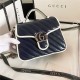 GG Marmont mini top handle bag Navy mid