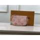 Louis Vuitton MINI POCHETTE ACCESSOIRES Monogram Empreinte Pink High