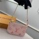 Louis Vuitton MINI POCHETTE ACCESSOIRES Monogram Empreinte Pink High