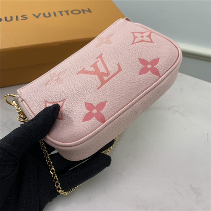 Louis Vuitton MINI POCHETTE ACCESSOIRES Monogram Empreinte Pink High