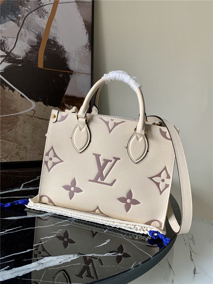 Louis Vuitton ONTHEGO PM Monogram Empreinte Cream/Bois High