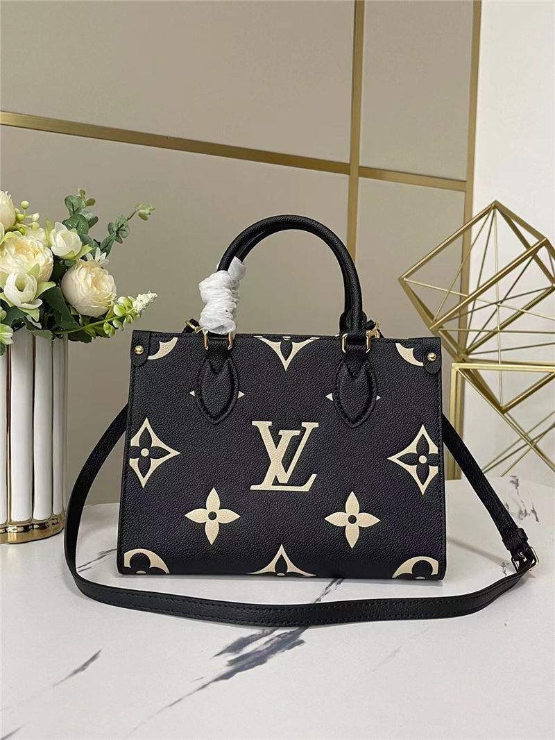 Louis Vuitton ONTHEGO PM Monogram Empreinte Black/Beige High