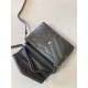 LOULOU TOY BAG IN MATELASSÉ "Y" LEATHER Grey mid