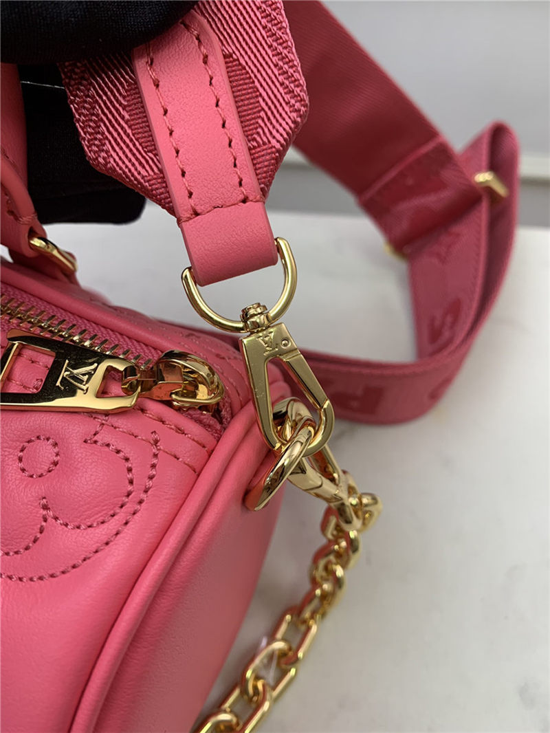 Louis Vuitton PAPILLON BB Quilted and embroidered smooth calf leather Dragon Fruit Pink M59826 High