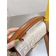 Fendi BAGUETTE Embroidered canvas bag Off-white Mid