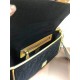 Fendi BAGUETTE Embroidered canvas bag Black Mid