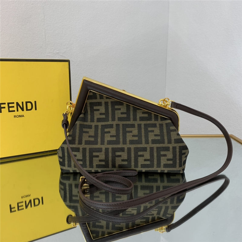 Fendi FIRST SMALL Fabric bag Coffee High