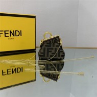 Nano Fendi First Charm Fabric Coffee High