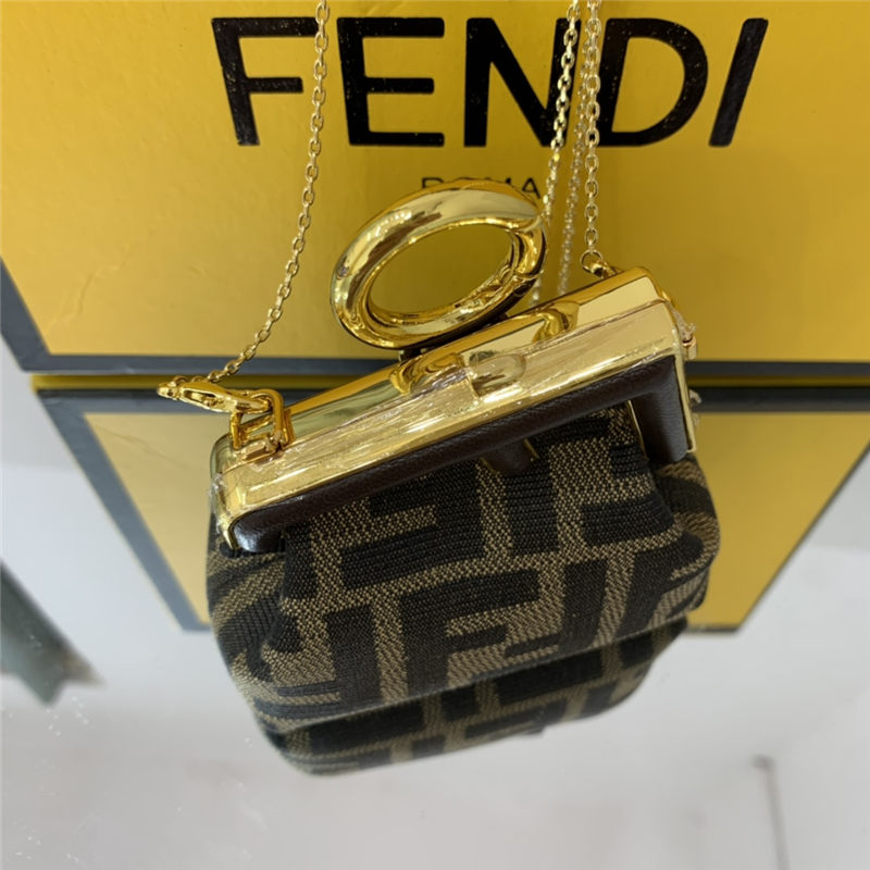 Nano Fendi First Charm Fabric Coffee High