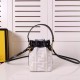 Fendi MON TRESOR Embroidery Canvas Bag White