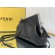 Fendi First Small Leather bag Black with Silver F High