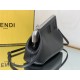 Fendi First Small Leather bag Black with Silver F High