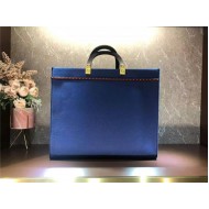 Fendi SUNSHINE MEDIUM Canvas Bag Blue