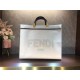 Fendi SUNSHINE MEDIUM Canvas Bag White