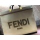 Fendi SUNSHINE MEDIUM Canvas Bag Khaki