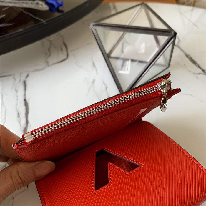 Louis Vuitton TWIST COMPACT WALLET Epi Coquelicot Red High