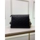 Louis Vuitton COUSSIN PM Monogram-embossed puffy lambskin Black High