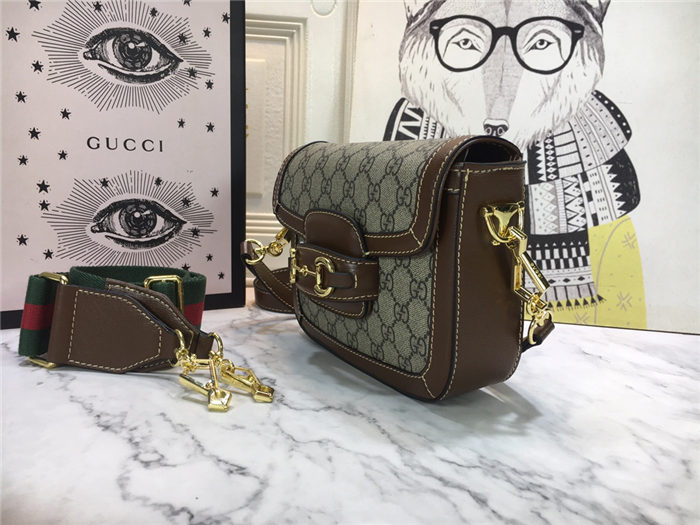 Gucci Horsebit 1955 mini bag Brown Trim mid