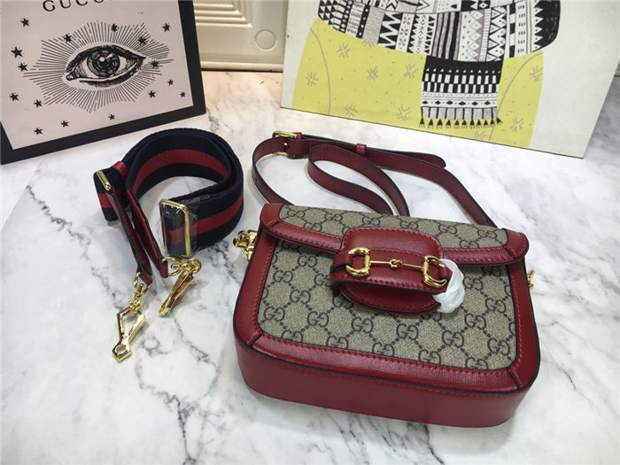 Gucci Horsebit 1955 mini bag Wine Trim mid