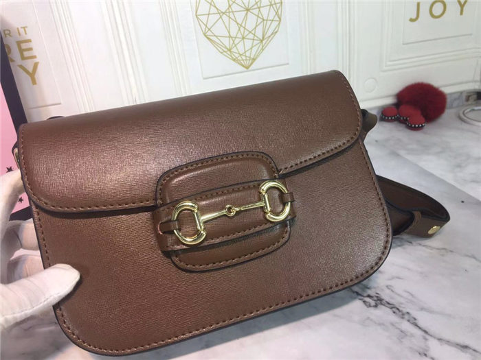 Gucci Horsebit 1955 shoulder bag 602204 Brown mid