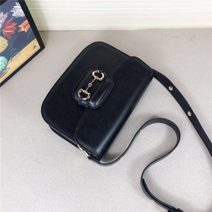 Gucci Horsebit 1955 shoulder bag 602204 Black mid